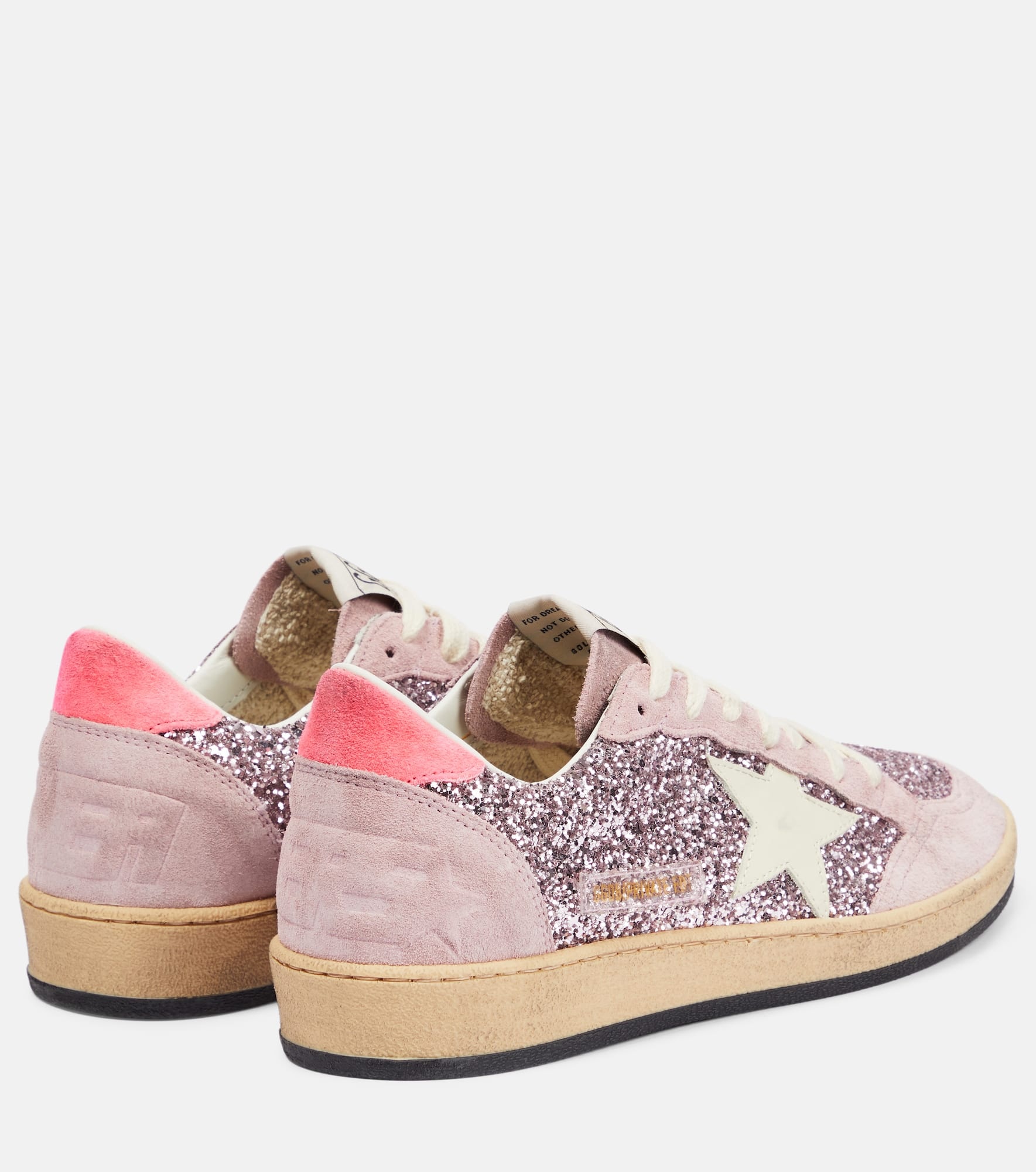 Ball Star glitter suede sneakers - 3