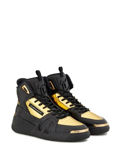 Giuseppe Zanotti Talon panelled high-top sneakers outlook