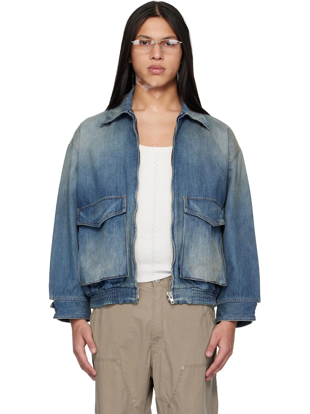 Blue Denim Sports Jacket - 1