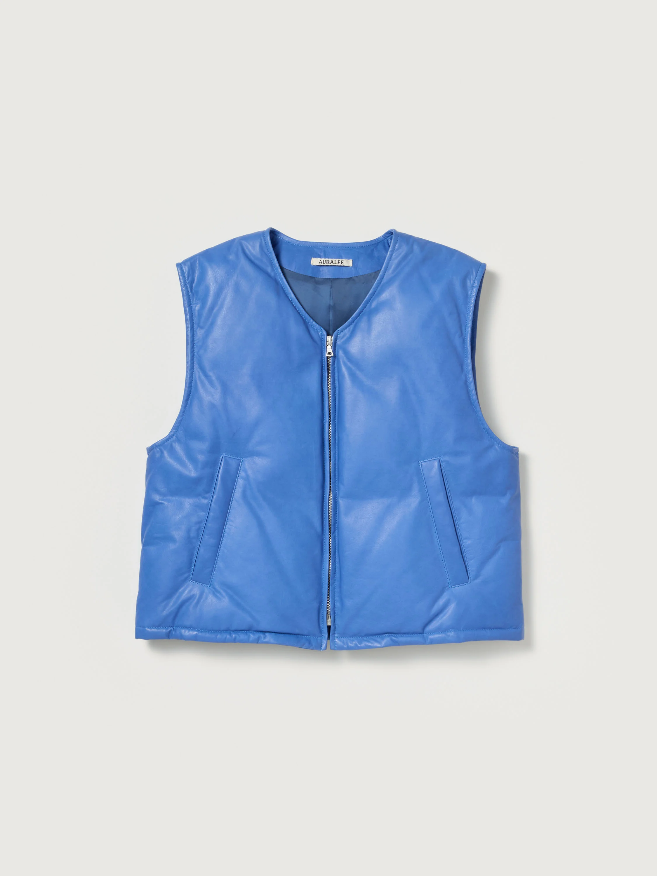 FINE CALF LEATHER DOWN VEST - 1