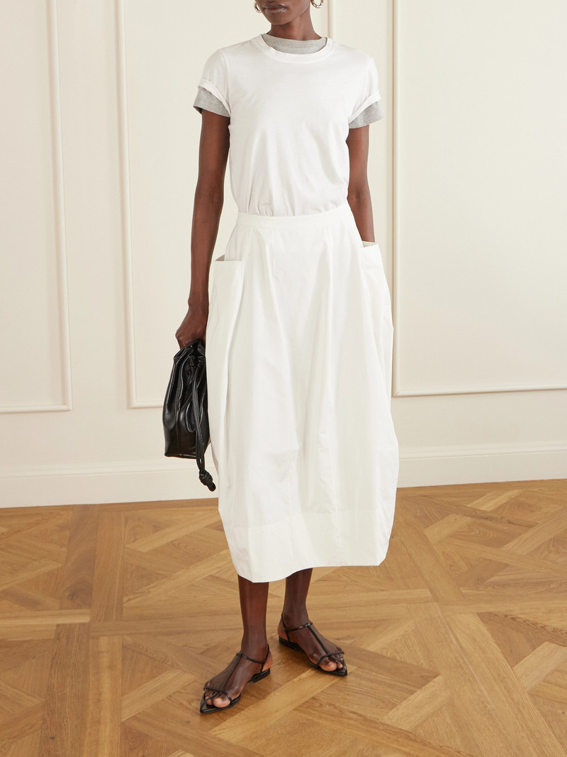 Tibi Lantern Paneled Shell Skirt outlook