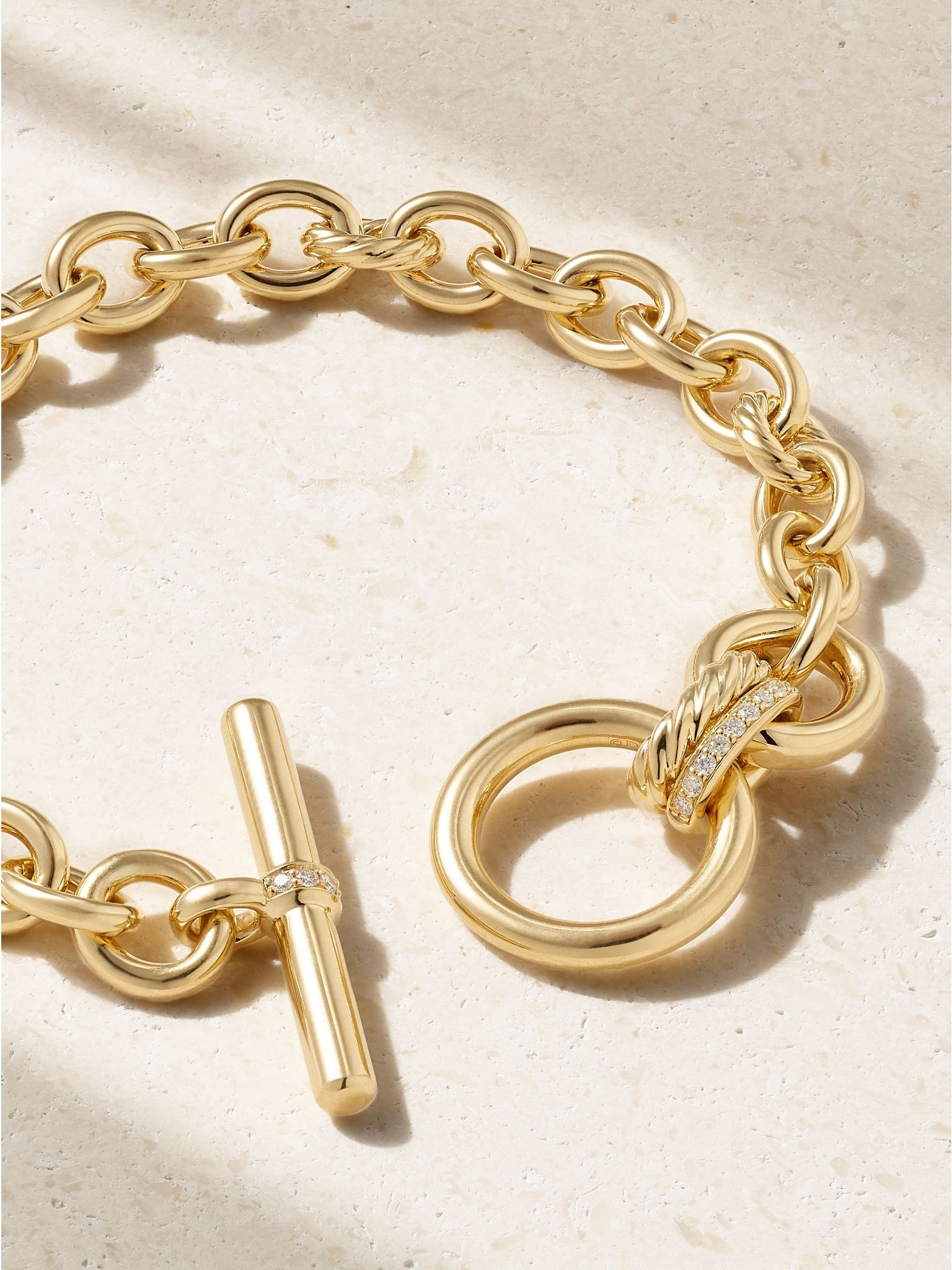 DY Mercer® 18-karat gold diamond bracelet Gold - 3