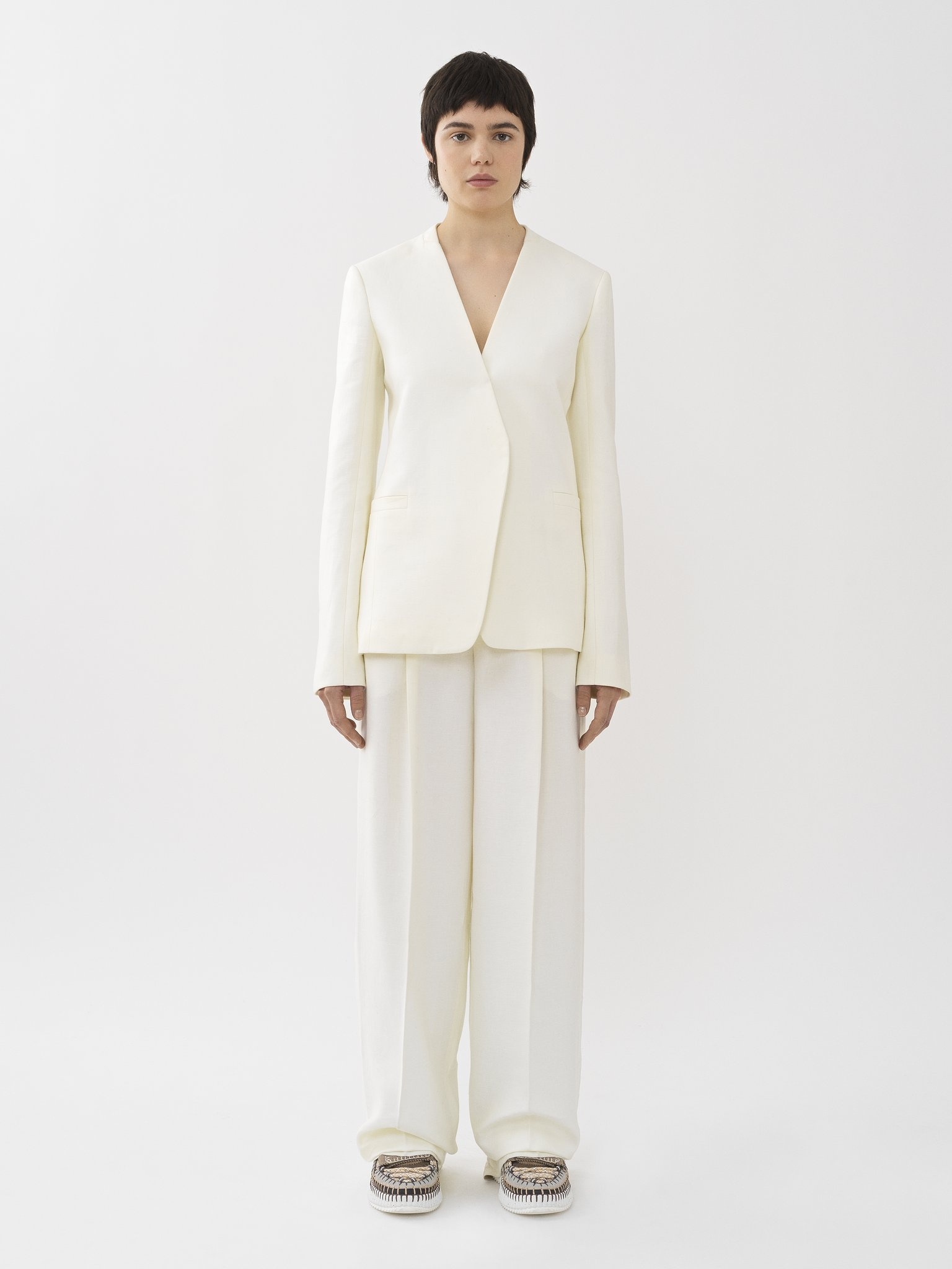 BUTTONLESS TAILORED JACKET - 2