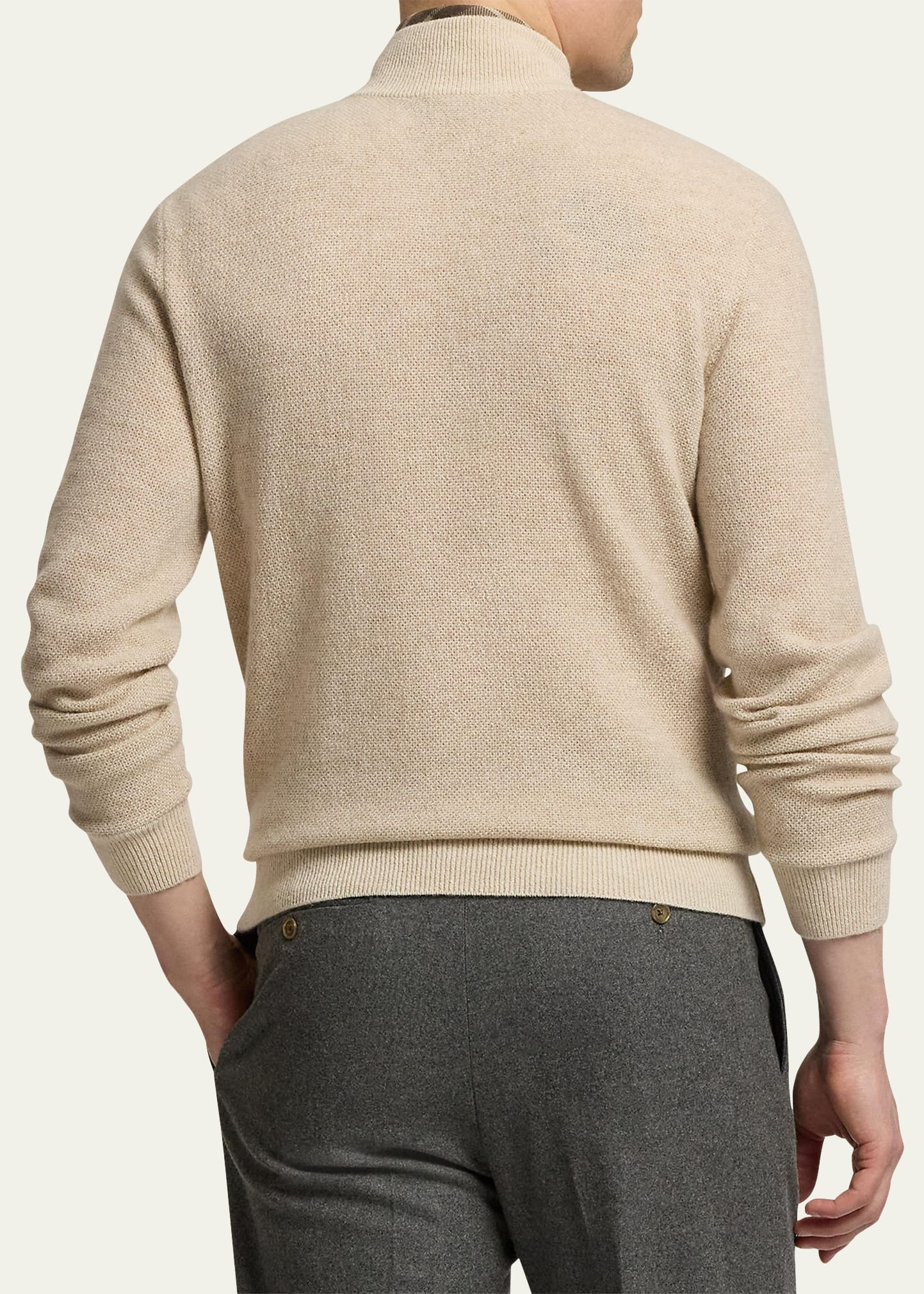 Men's Cashmere Half-Zip Sweater - 3