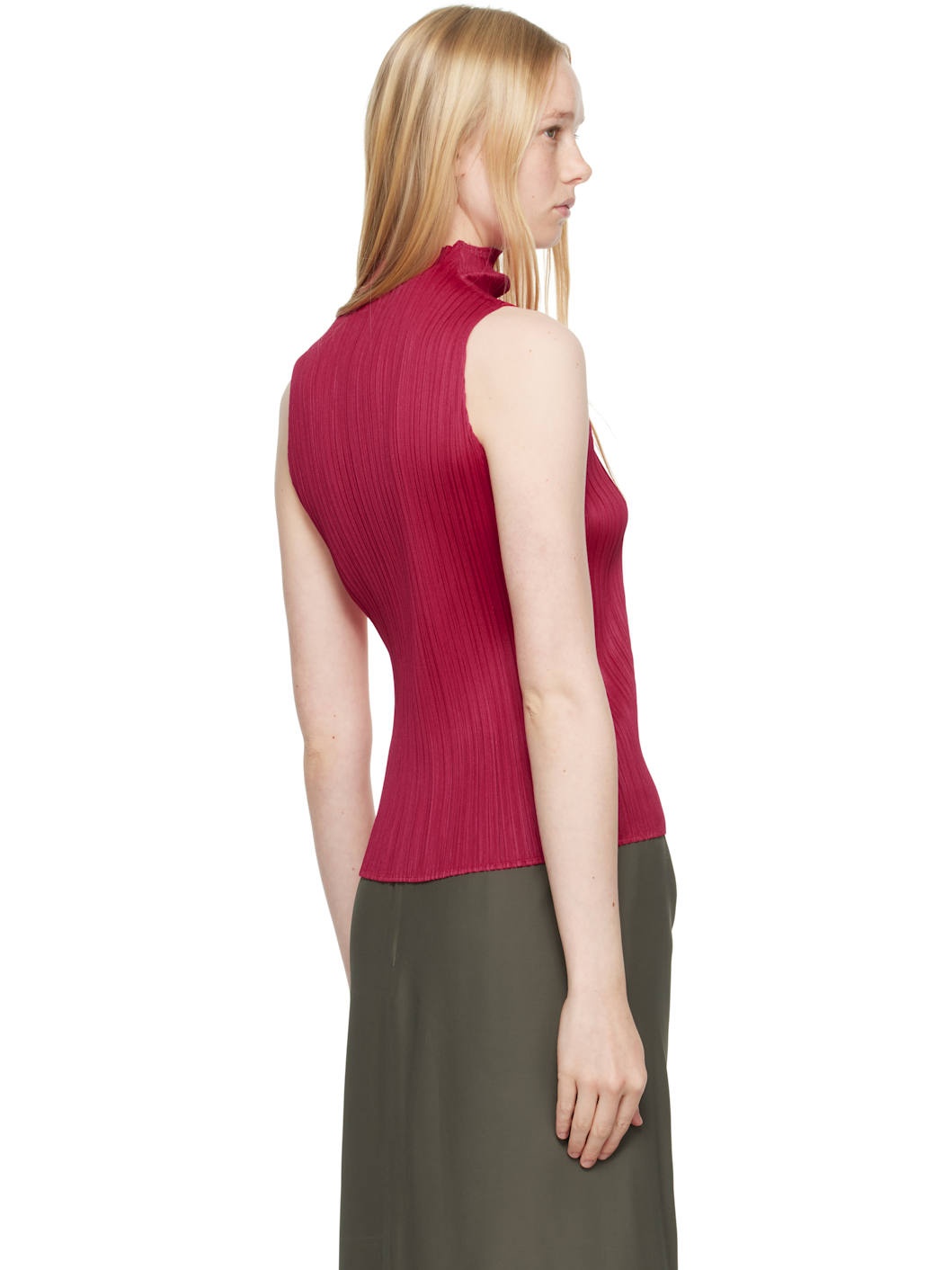 Pink Ramie Pleats Top - 3