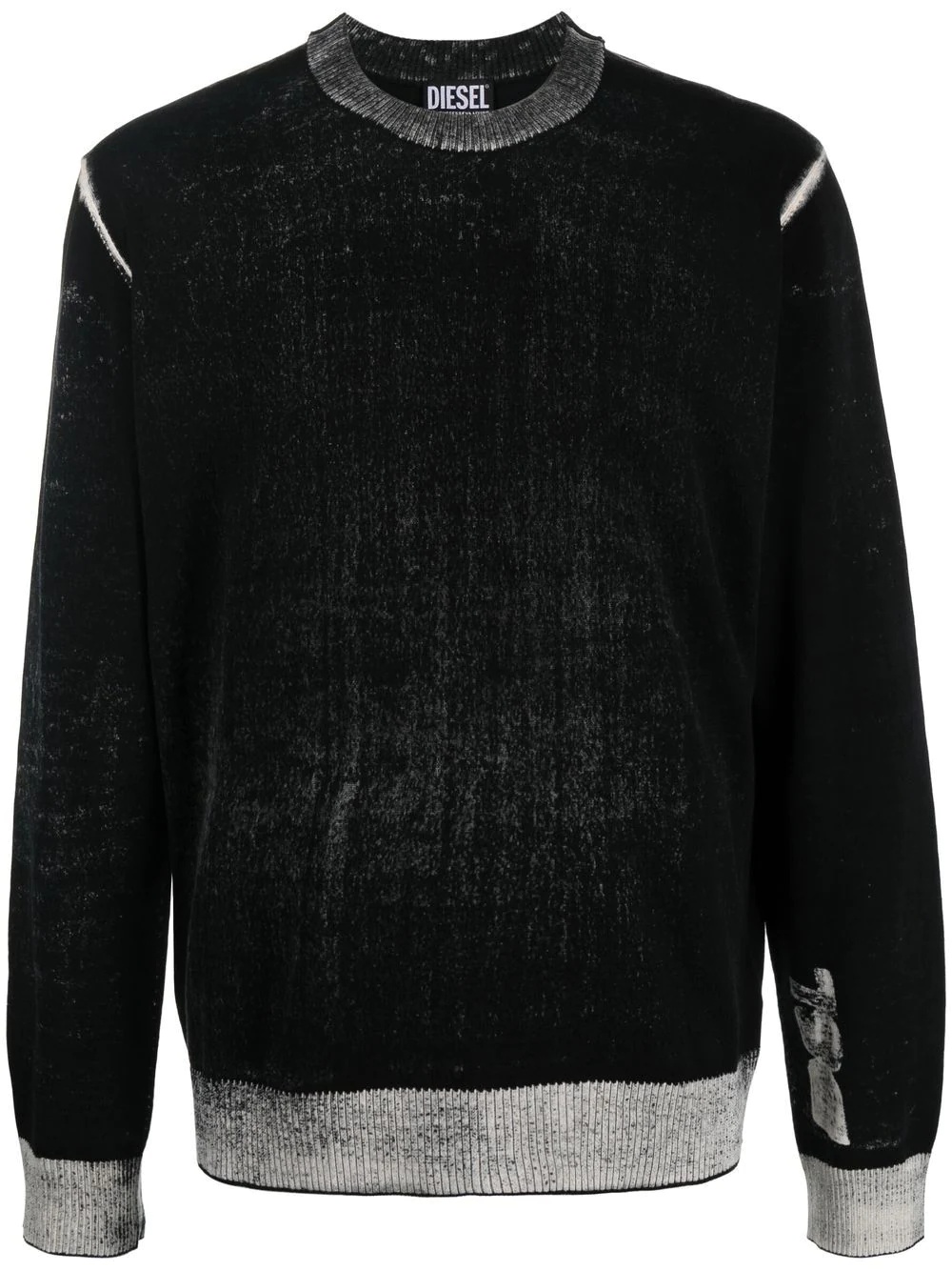 faded-effect cotton jumper - 1