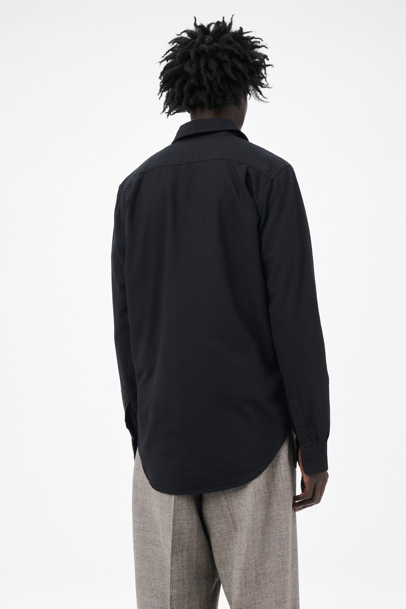 Classic Shirt Black Silk - 5