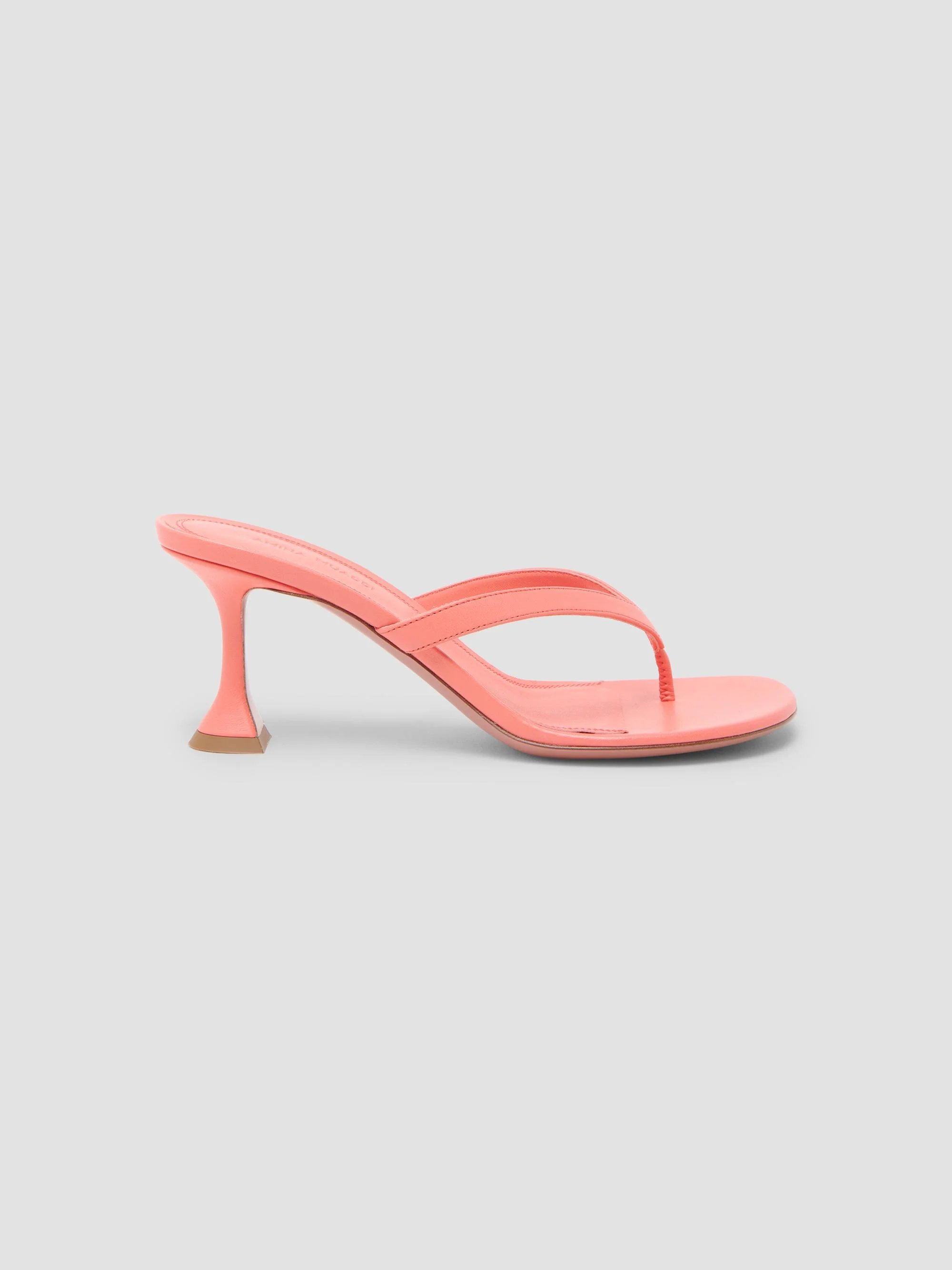 Women's Juliette 70MM Leather Trumpet Heel Sandals - Pearly Latte Patent - 1