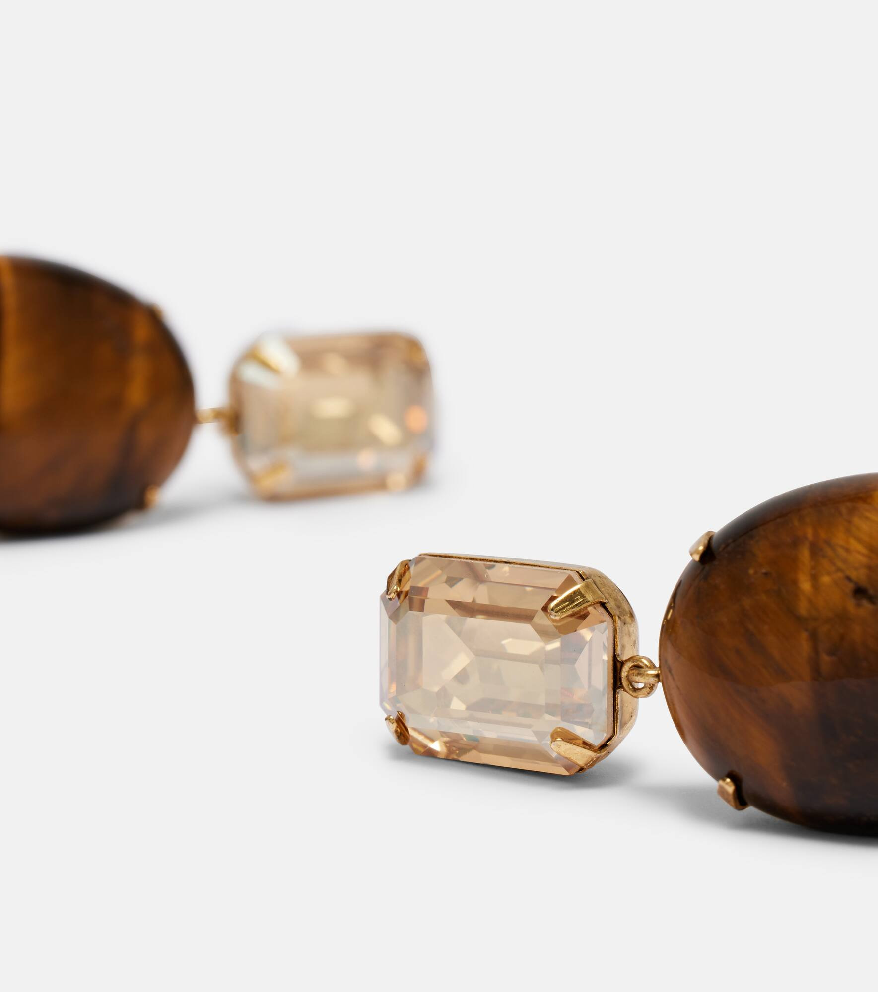 Xiomara crystal-embellished gold-plated earrings - 4