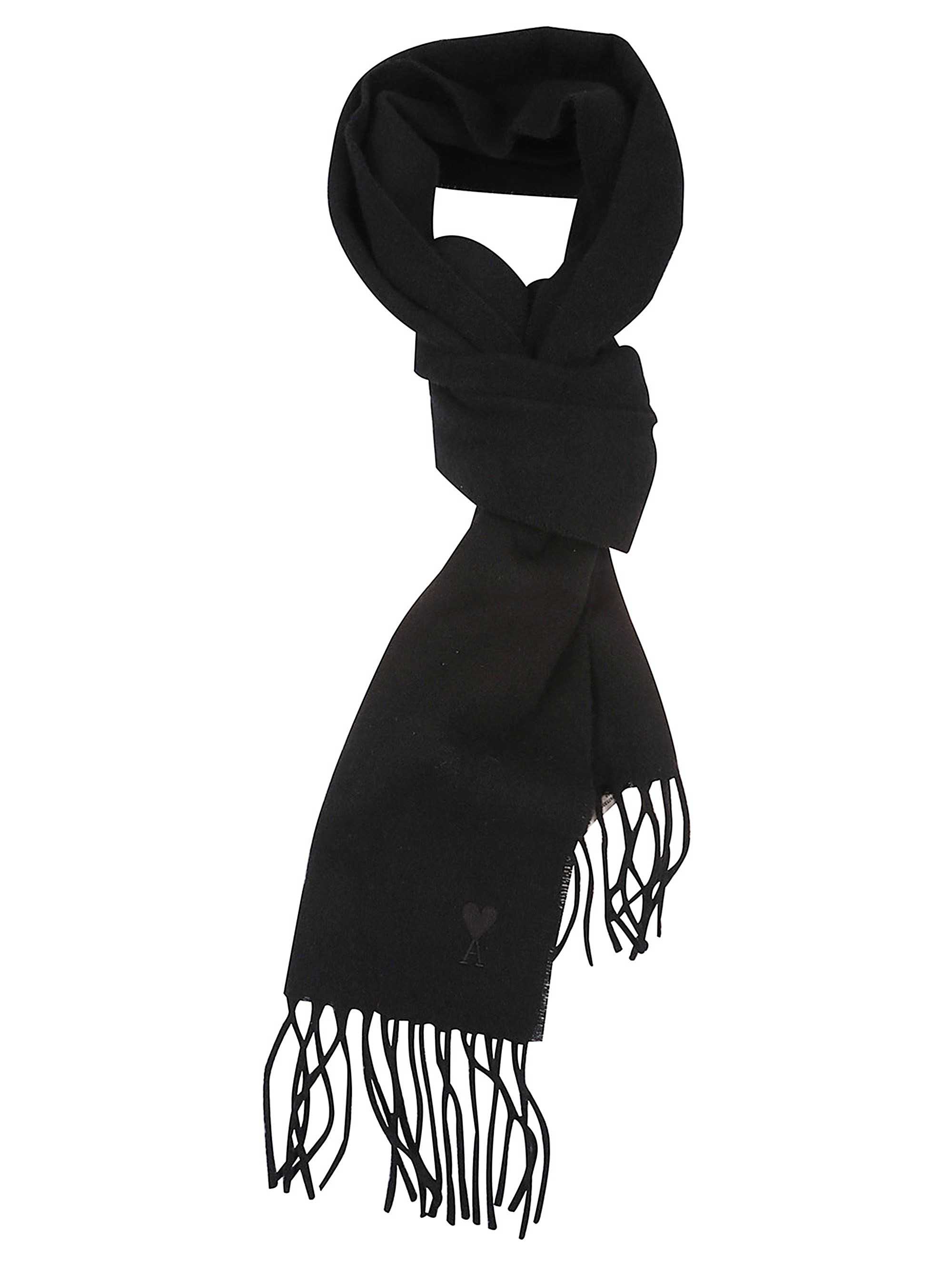 Scarf with fringes and logo - 1
