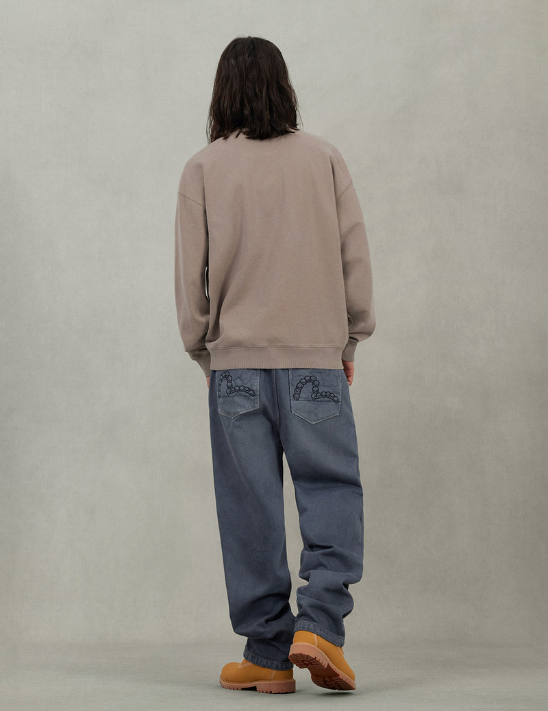 Skull Seagull Print Pockets Fashion Fit Denim Jeans 12