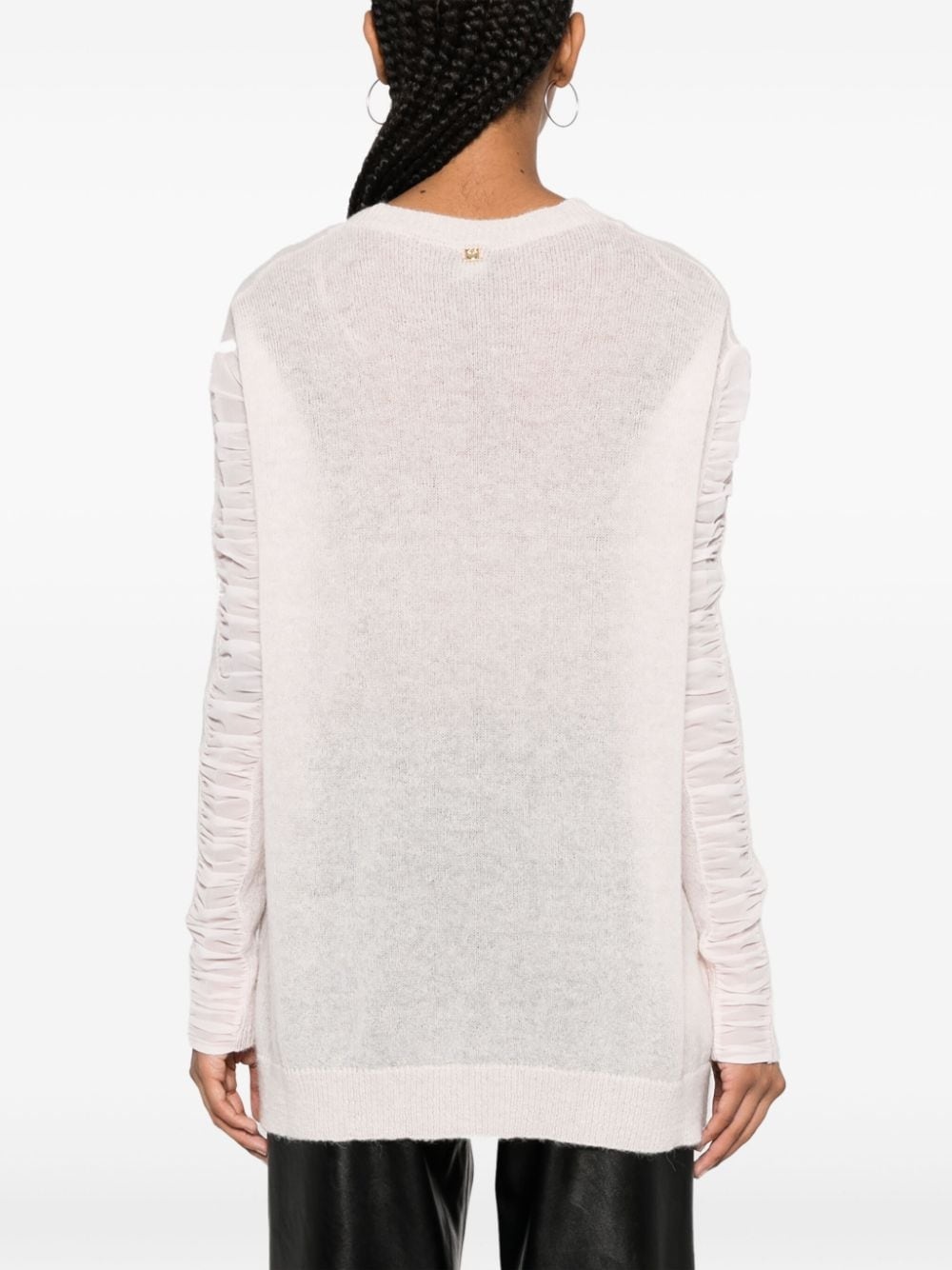 V-neck fine-knit jumper - 4