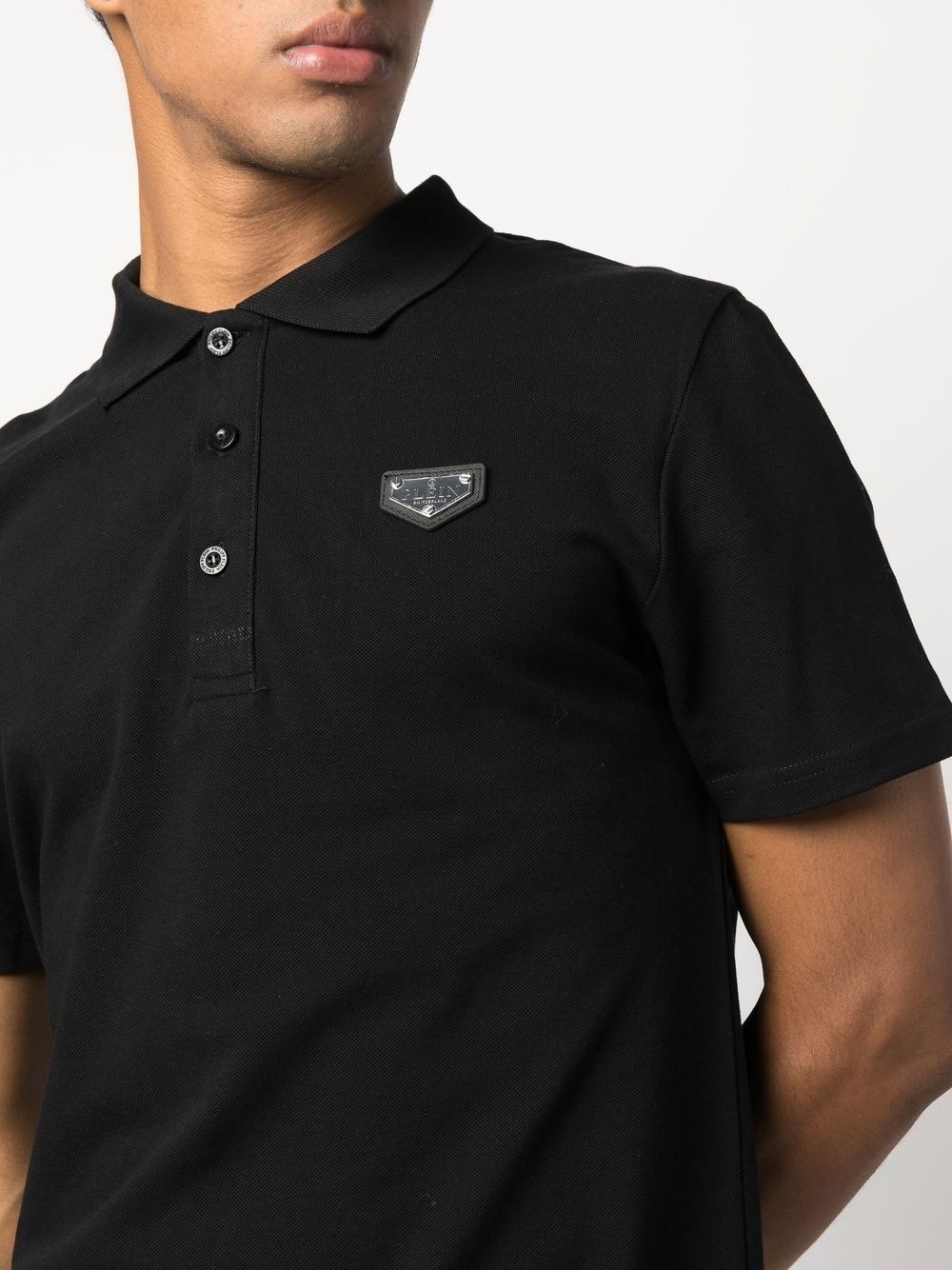 logo-plaque polo shirt - 5