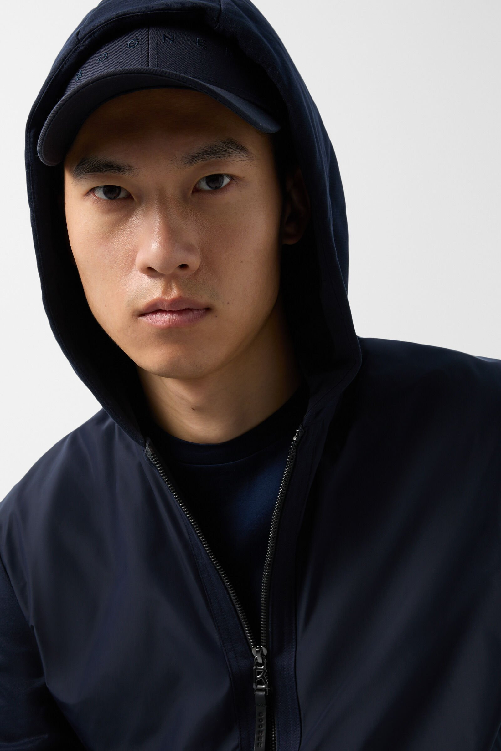 Devon hybrid jersey jacket in Navy blue - 6