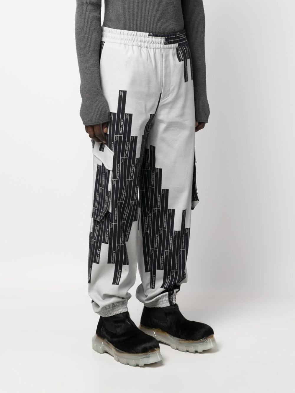 Vector-monogram tapered trousers - 3