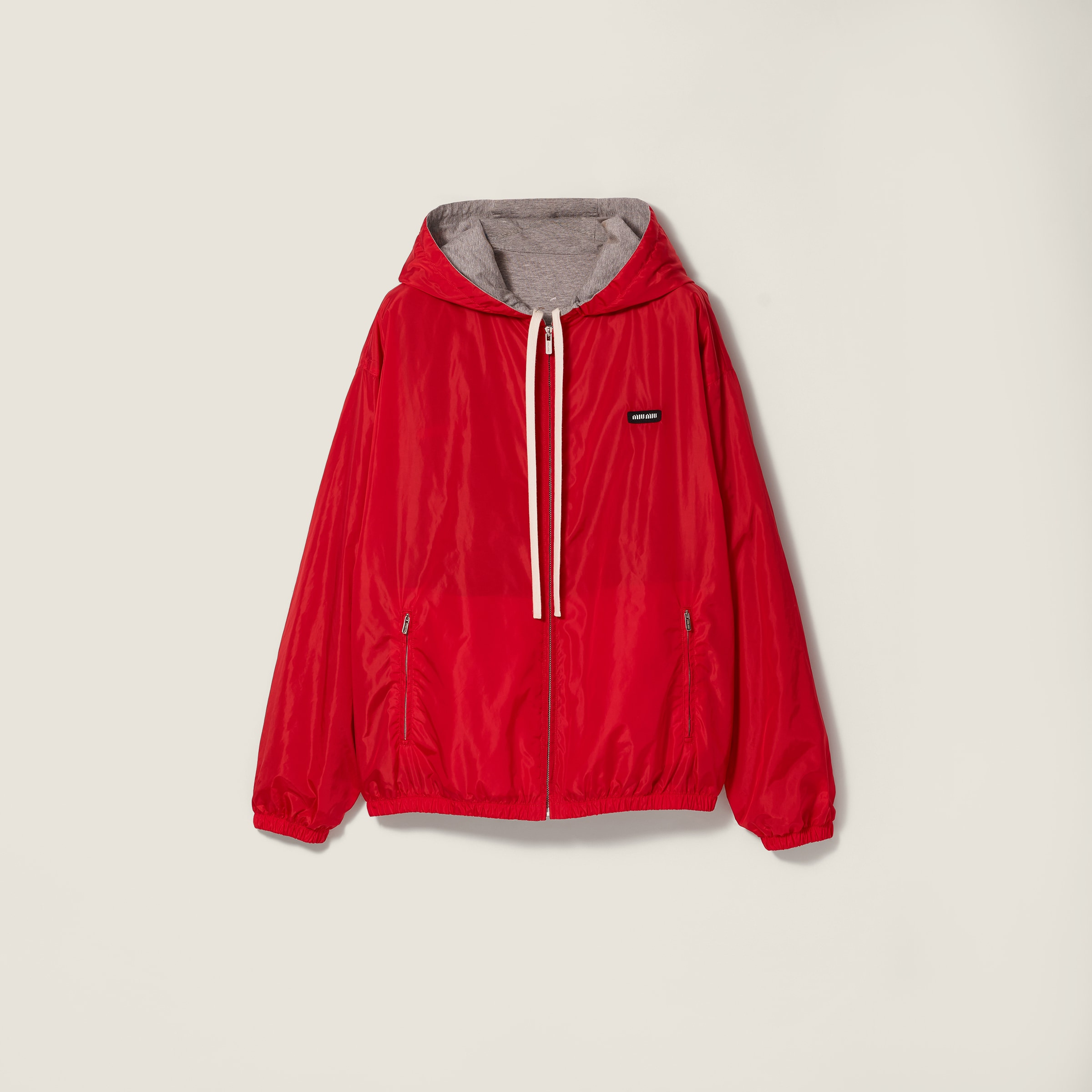 Reversible technical fabric and jersey blouson jacket - 1
