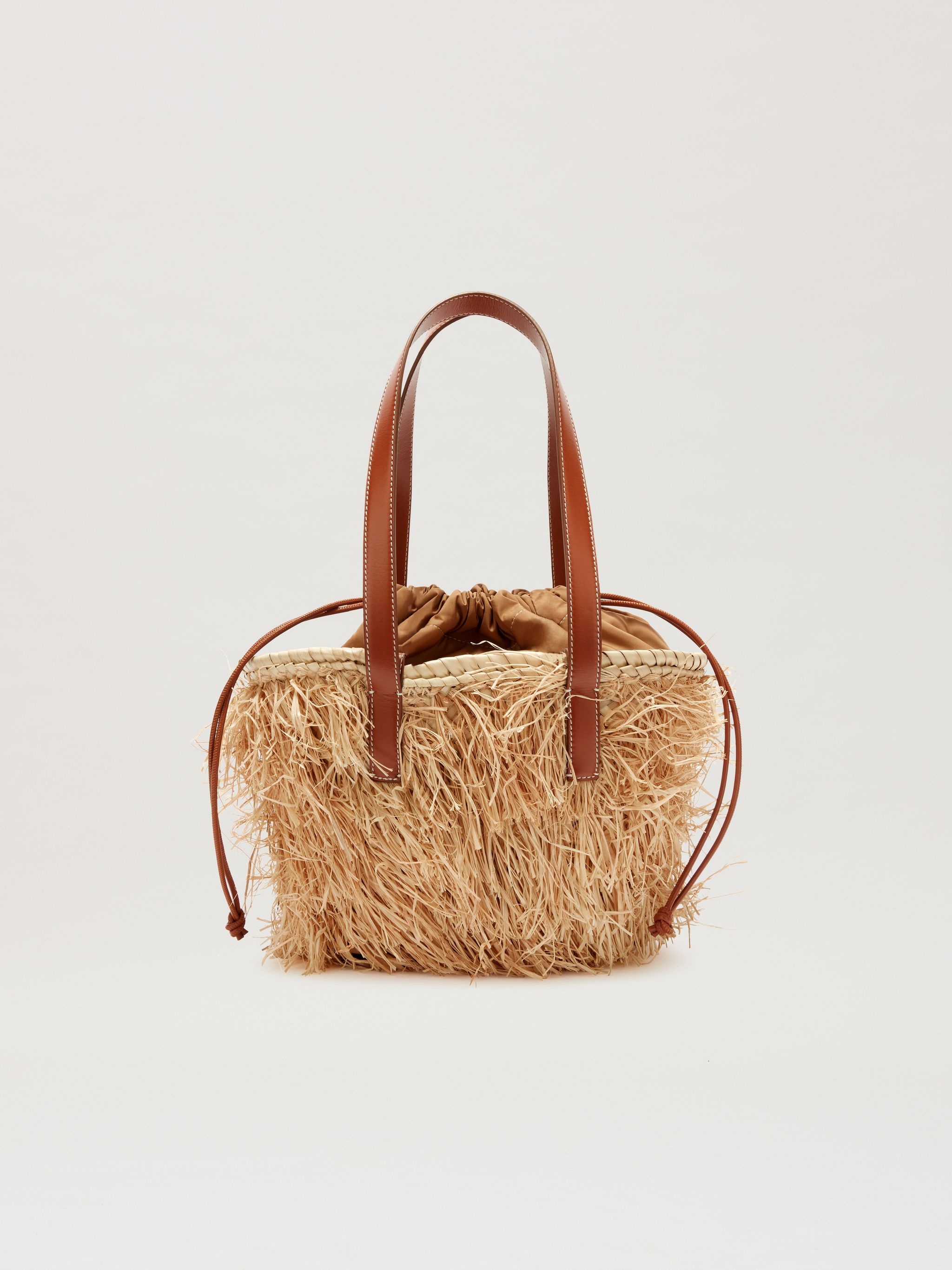 Palm Rafia Basket Bag - 5