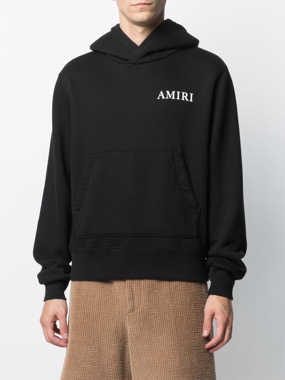 logo-print cotton hoodie - 3