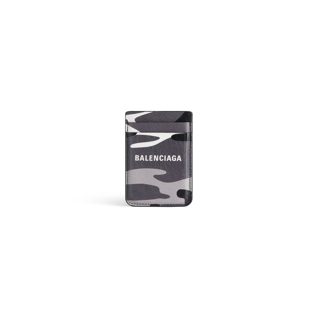 Men's Cash Magnet Card Holder Camo Print in Grey/white - 1