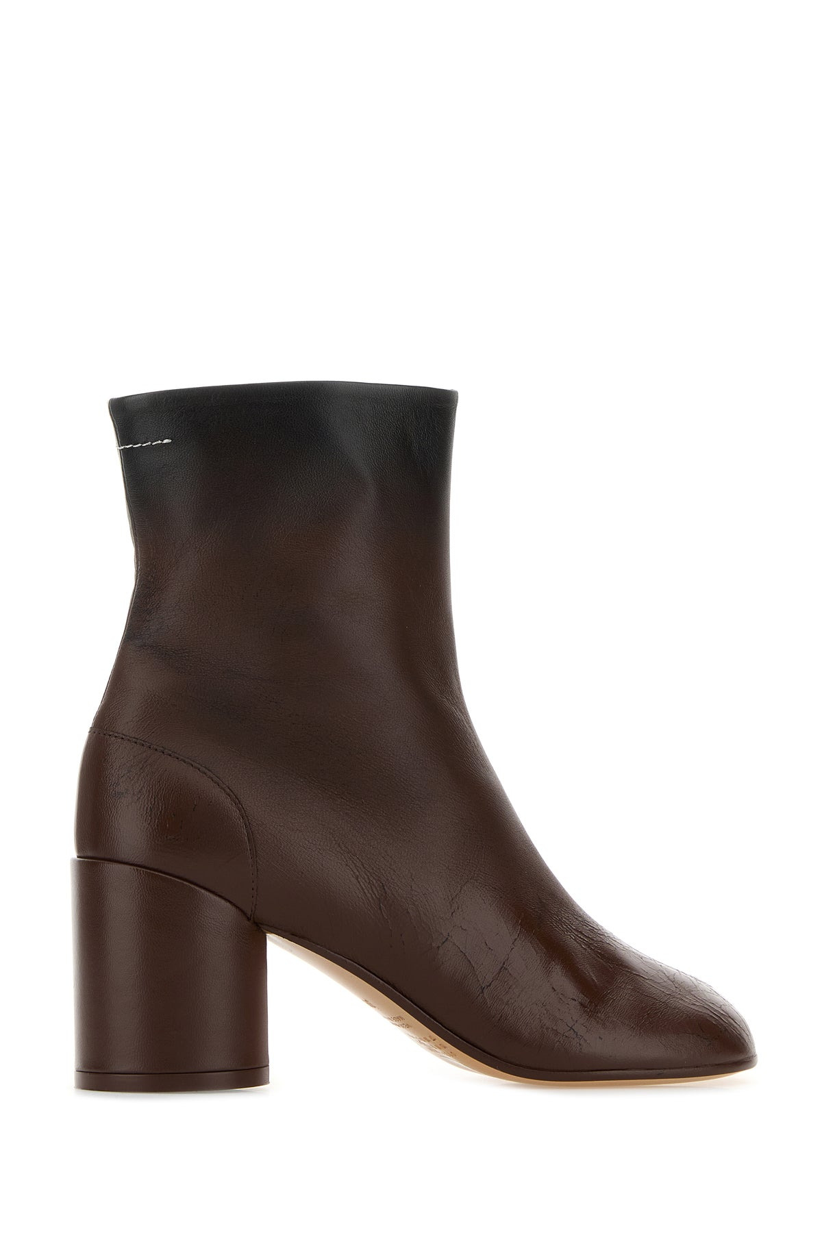 Chocolate leather ankle boots - 3