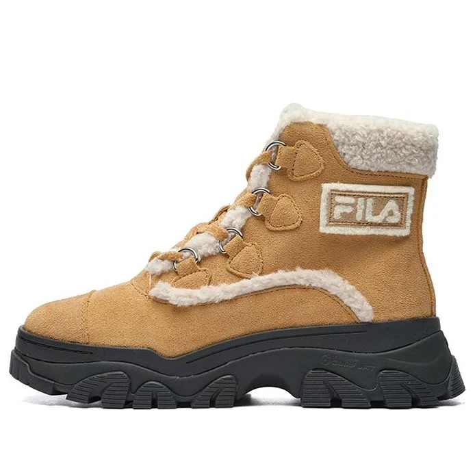 (WMNS) FILA Warm Snow Boots 'Brown White' F12W144404FTF - 1