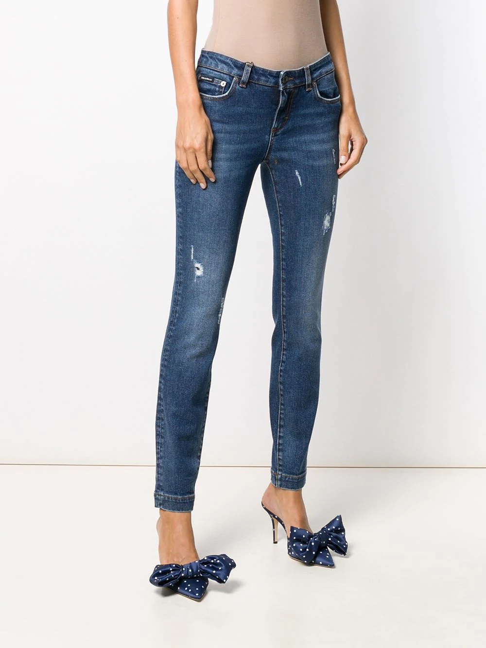 distressed skinny jeans - 3