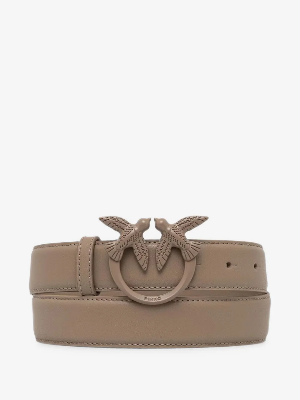 colored-buckle leather belt - 1