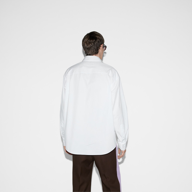 Cotton poplin shirt with Gucci detail 4