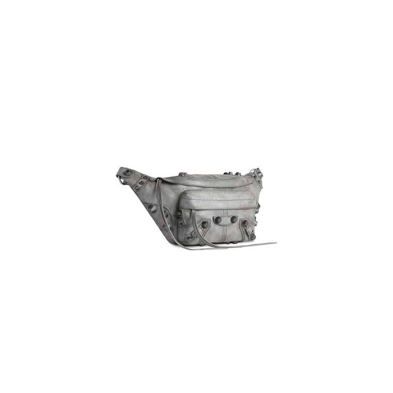BALENCIAGA Men's Le Cagole Men Medium Beltbag Used Effect in Grey outlook