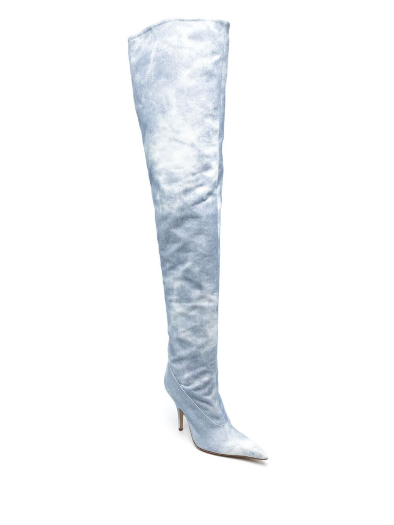 GIABORGHINI Gia 33 100mm pointed-toe boots outlook