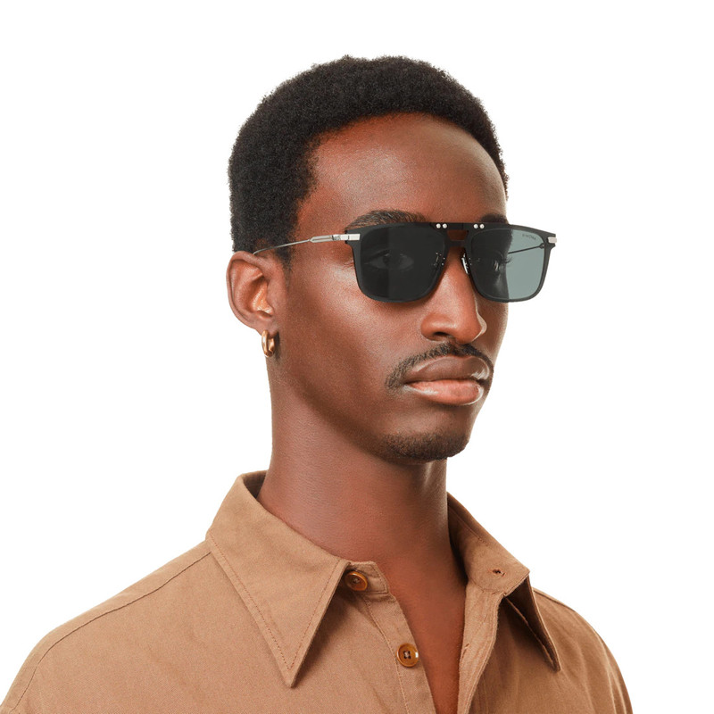 RIMOWA Eyewear Square Black Smoke Polarized Sunglasses outlook