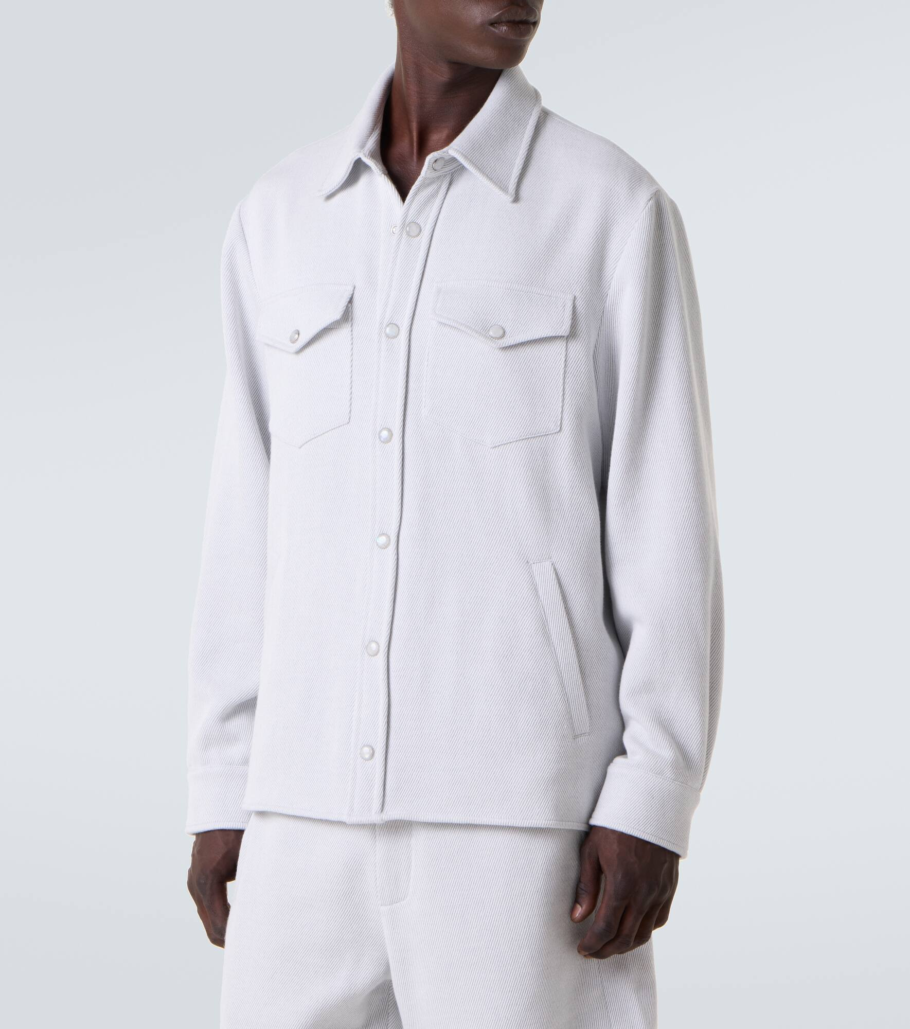 Explorer cashmere and cotton denim jacket - 3