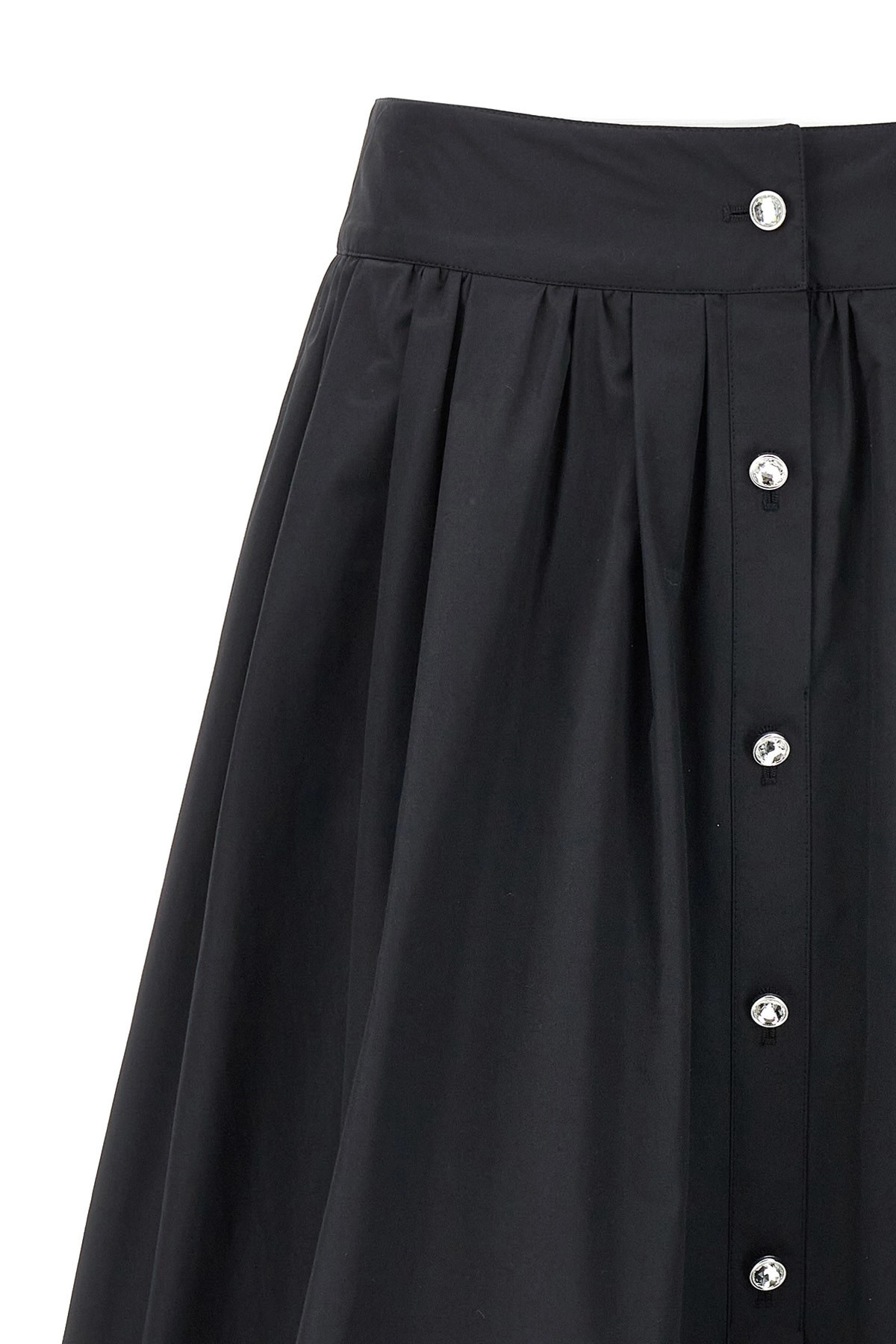 Jewel button nylon blend skirt - 4