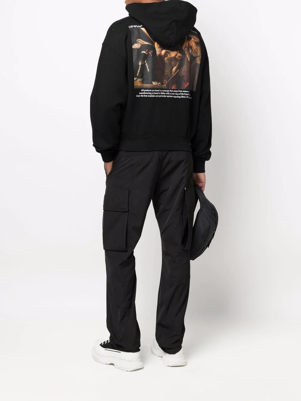 Off White Caravaggio Crowning print hoodie REVERSIBLE