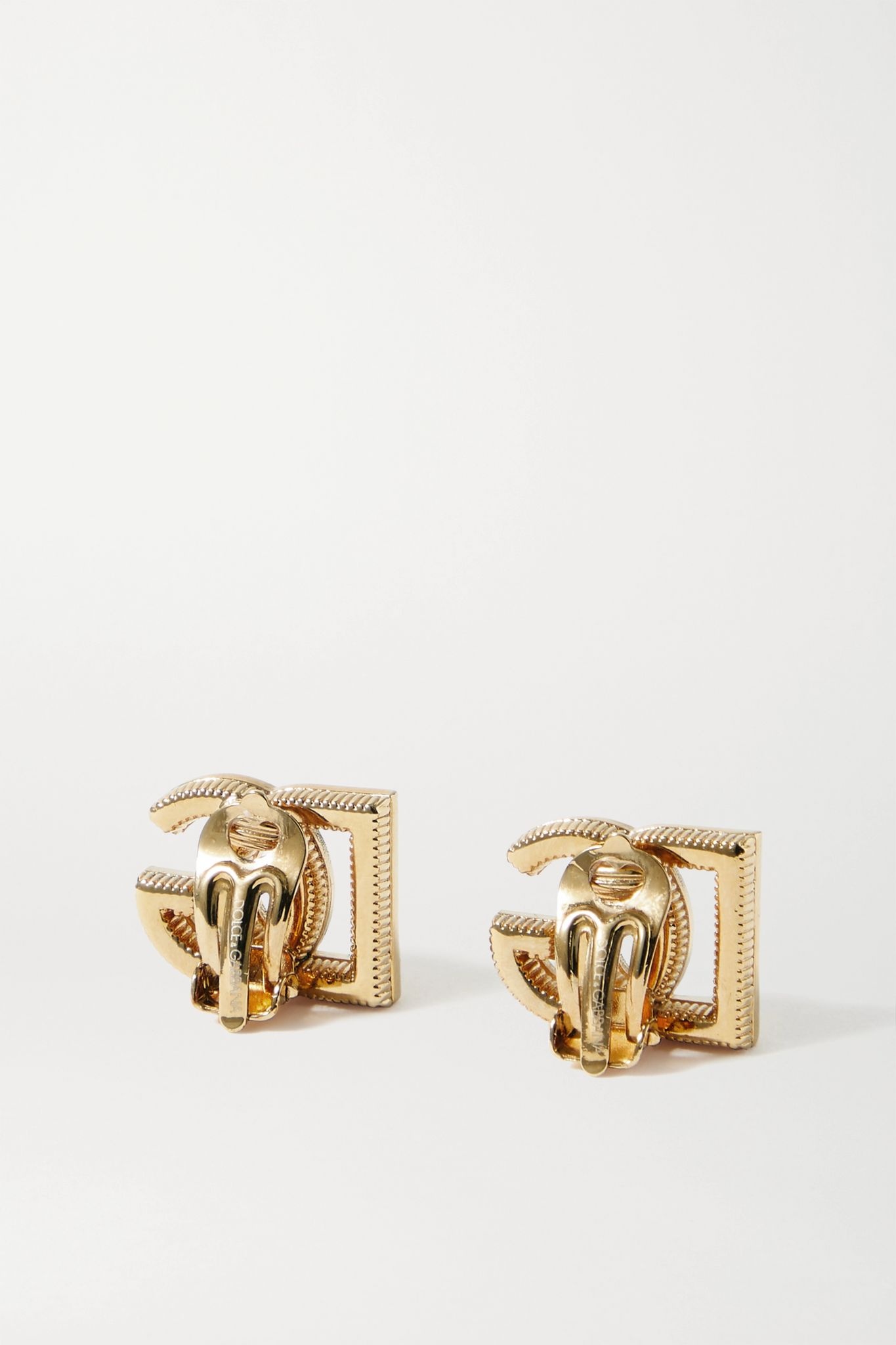 Gold-tone clip earrings - 3