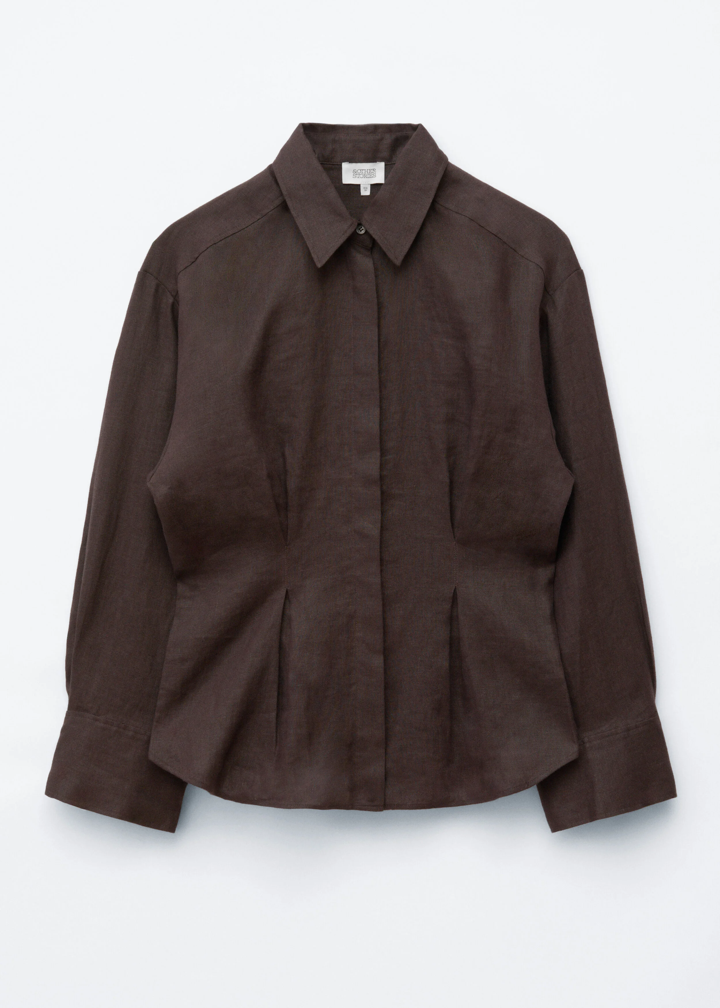 Pleated-Waist Linen Shirt - 1