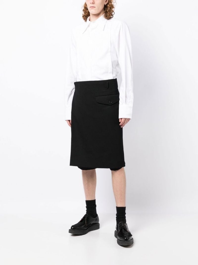 kilt-detail tailored shorts - 2