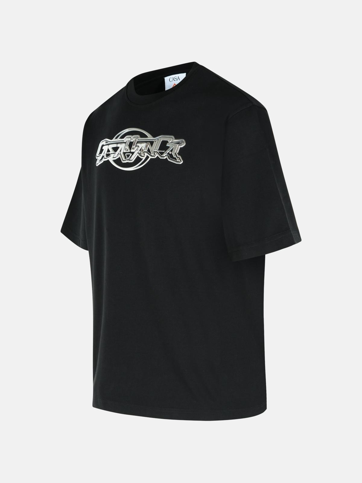 BLACK COTTON T-SHIRT - 2