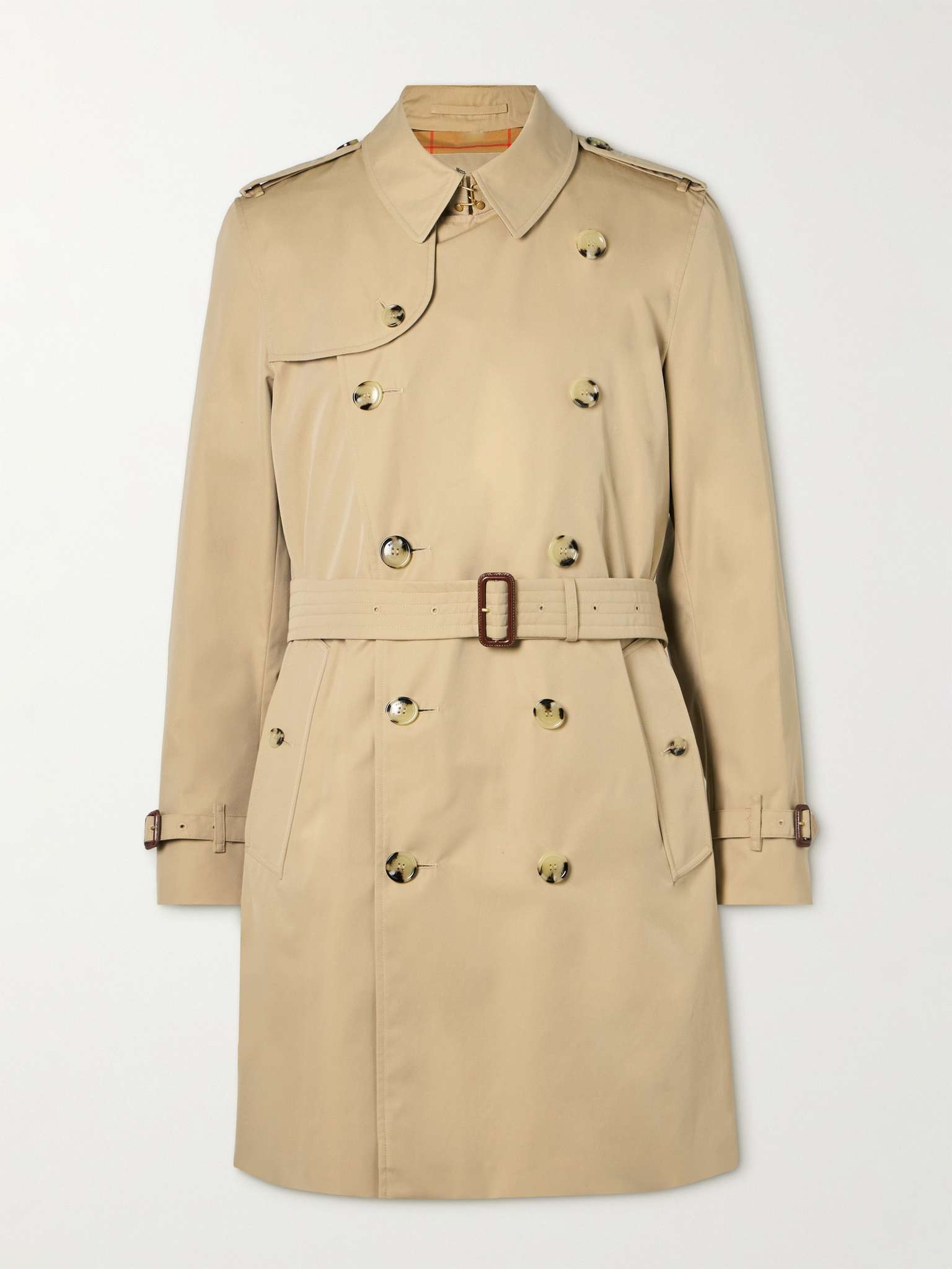 Kensington Belted Double-Breasted Cotton-Gabardine Trench Coat - 1