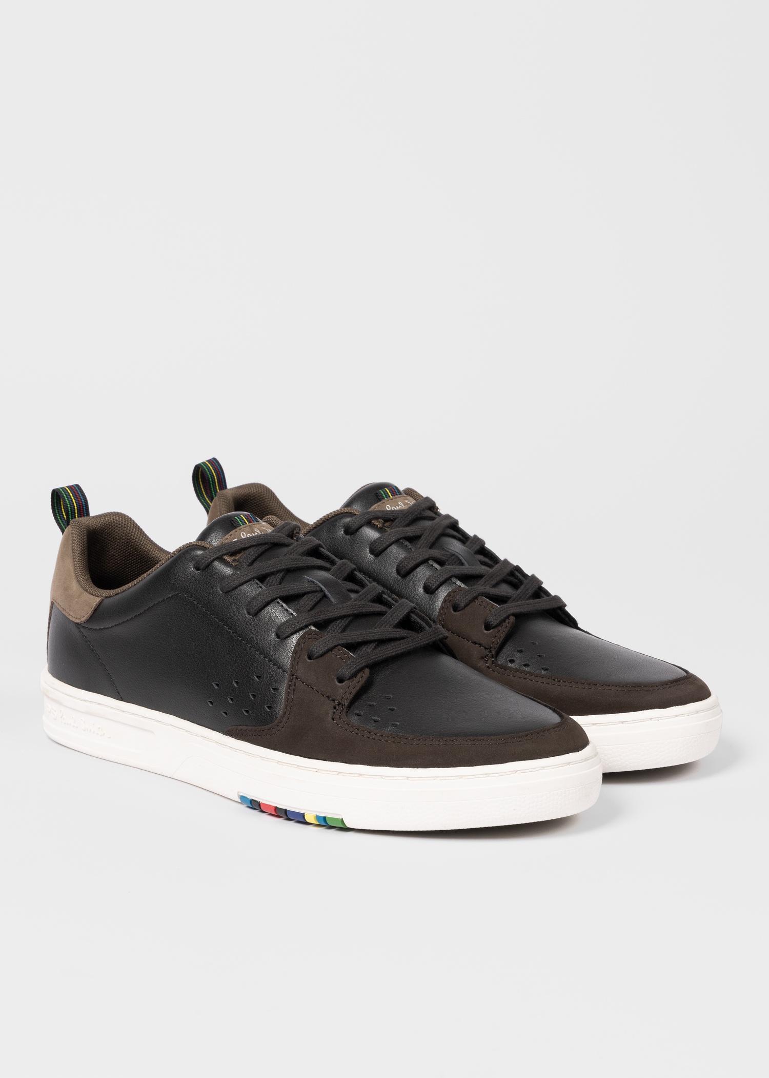 Dark Brown Leather 'Cosmo' Trainers - 2