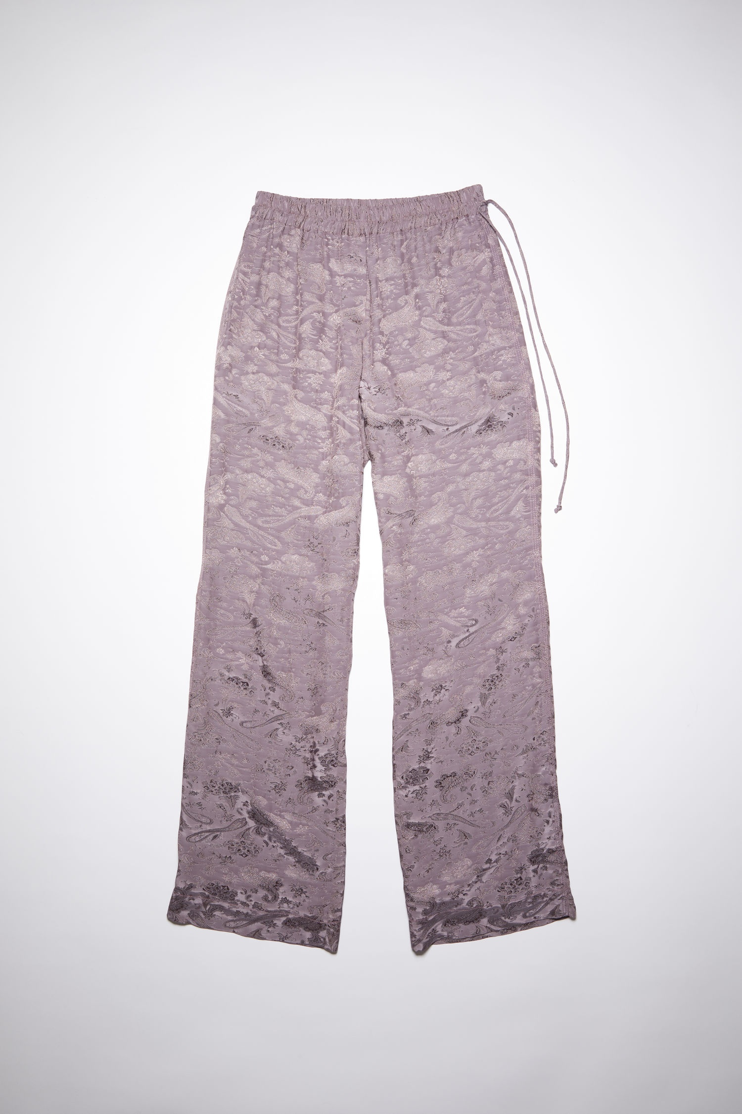 Fluid satin trousers - Mauve purple - 5