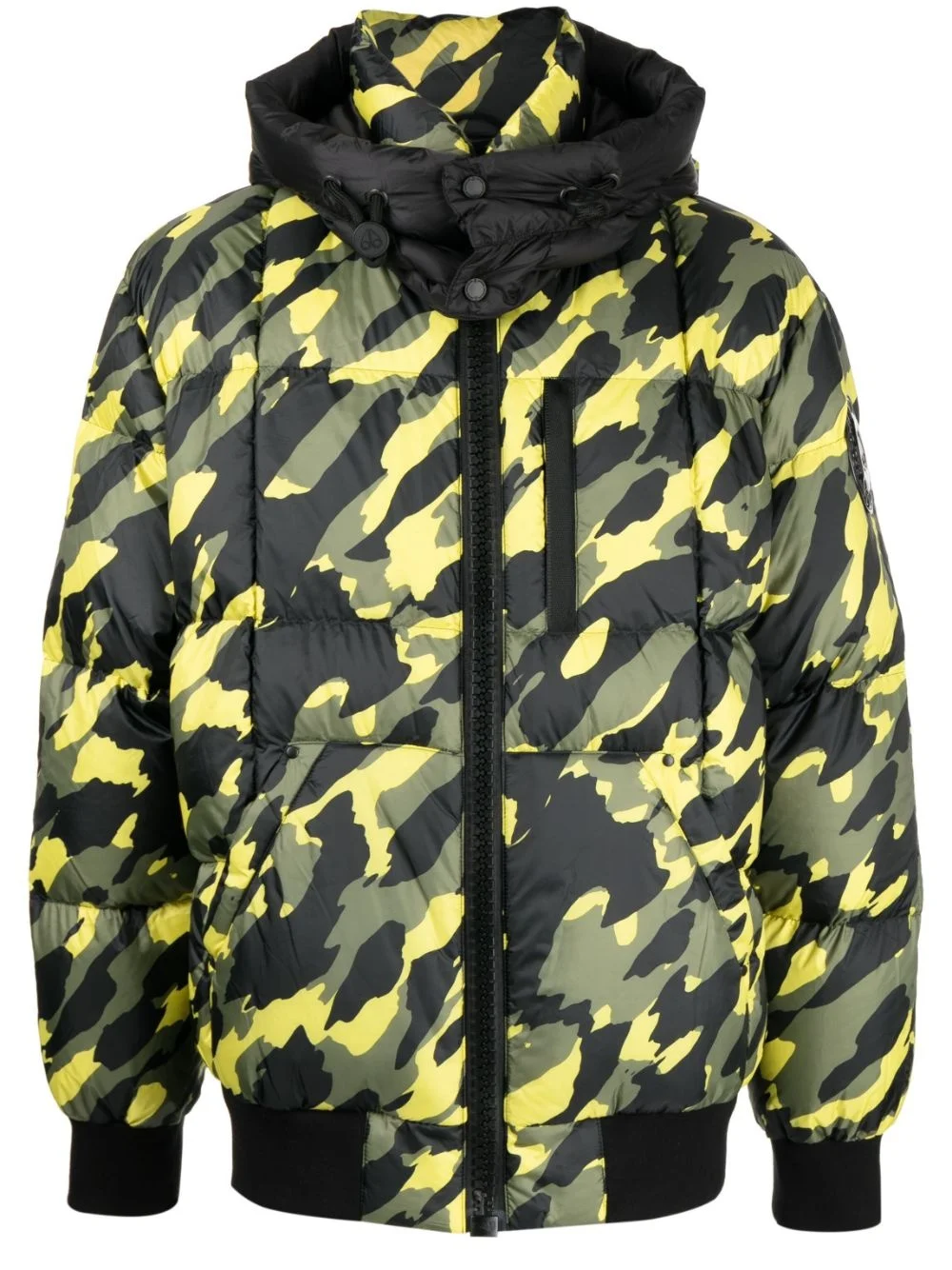 camouflage-print hooded bomber jacket - 1