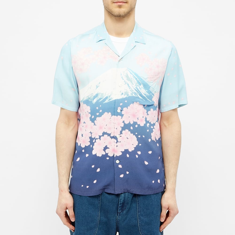 Blue Blue Japan Sakura Tunnel & Mt. Fuji Vacation Shirt - 3