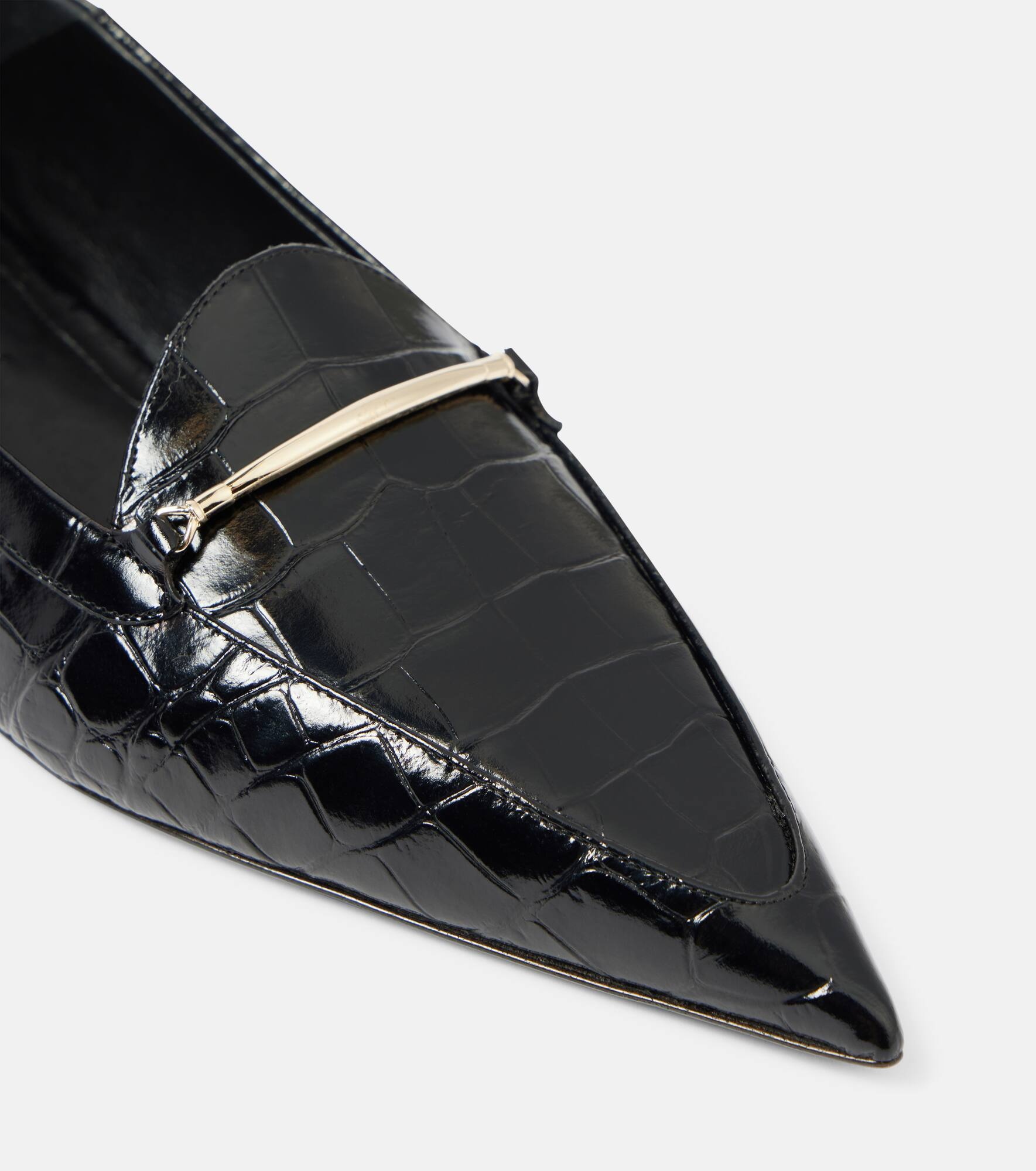 Morsetto croc-effect leather loafers - 6