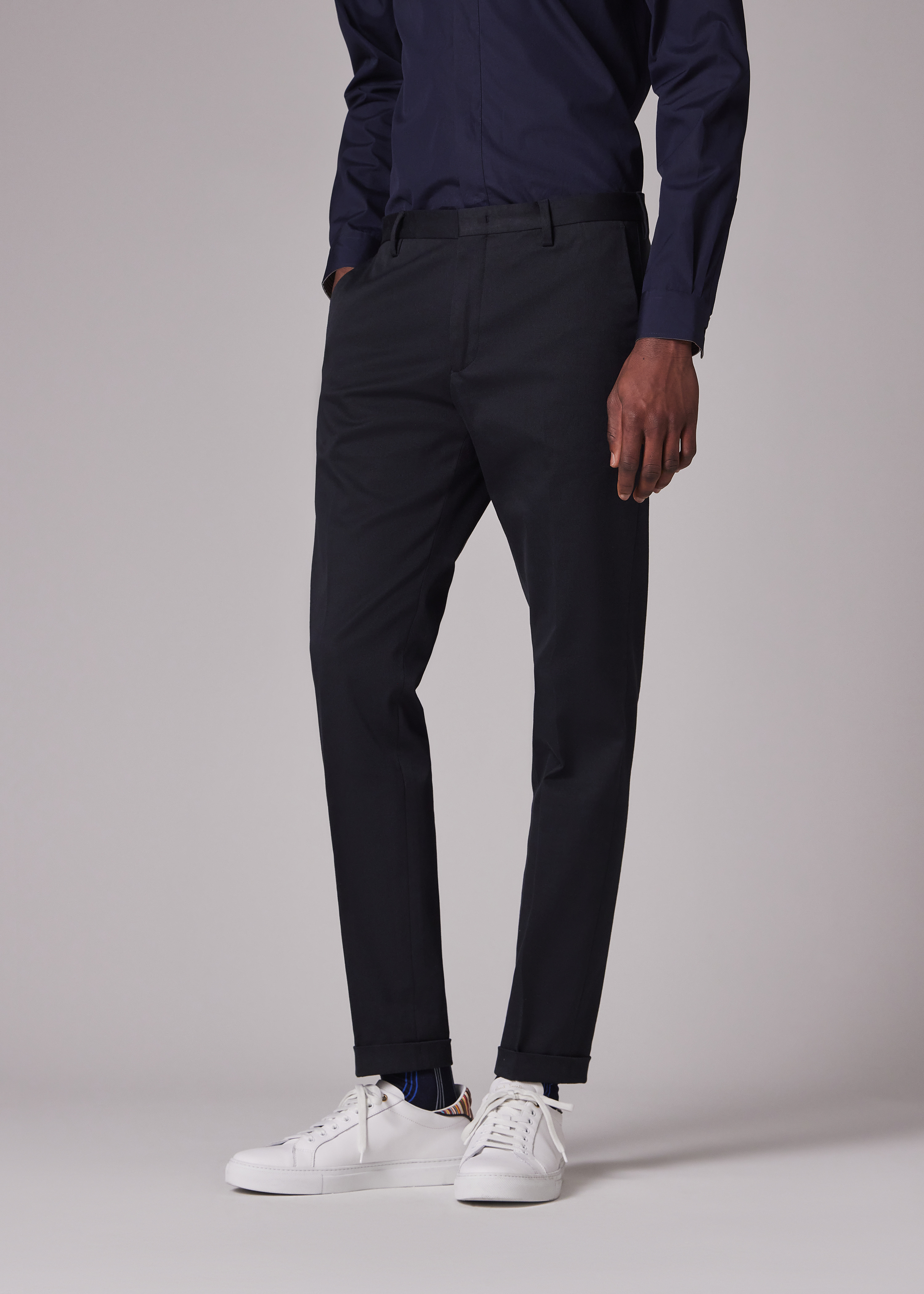 Slim-Fit Dark Navy Cotton-Stretch Chinos - 5
