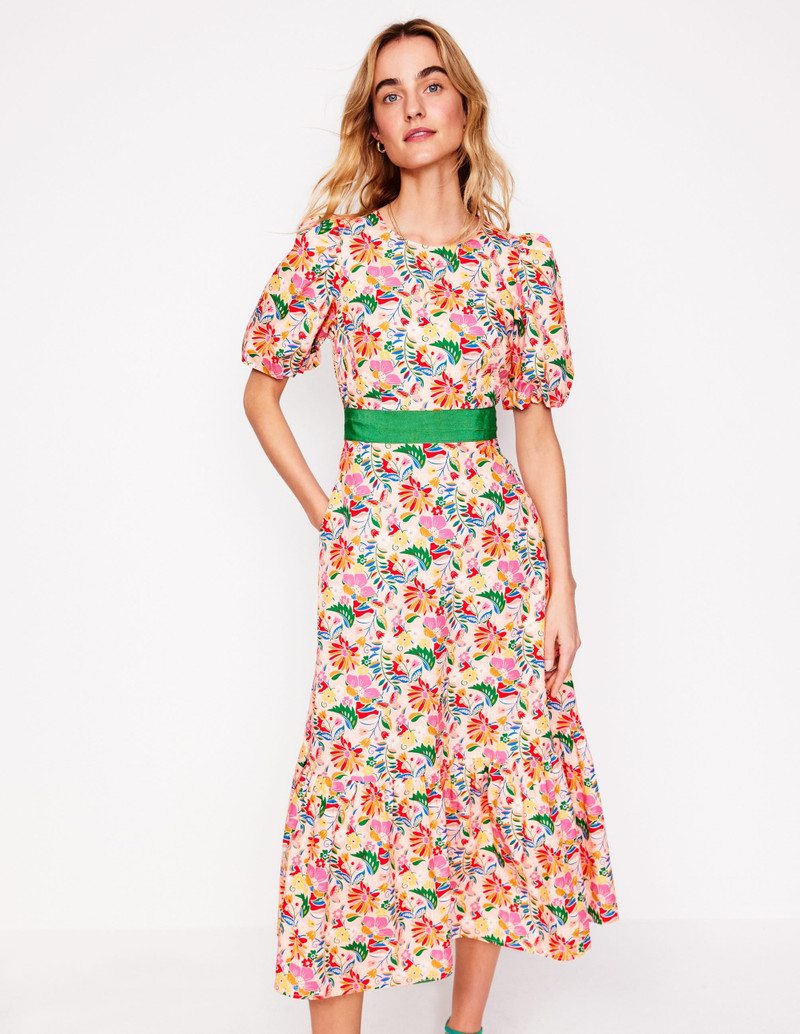 Grosgrain Waist Dress-Multi, Wildflower Trail 5