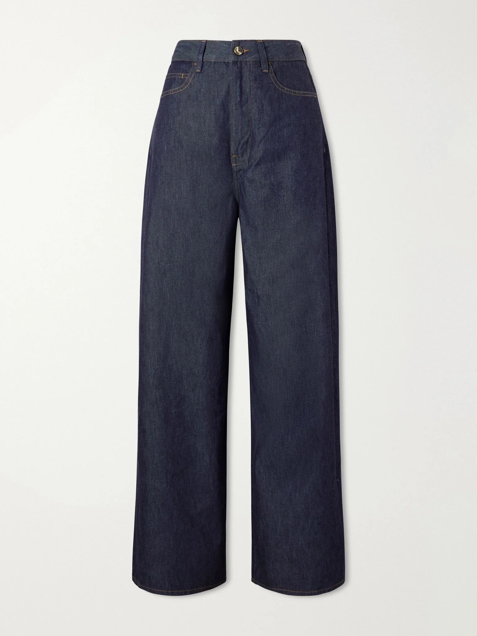Slick Pant high-rise wide-leg jeans Dark denim - 1