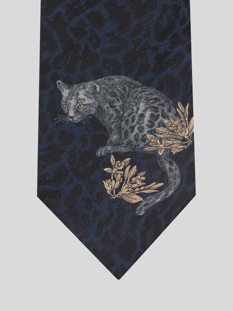 SILK JACQUARD TIE WITH ANIMAL MOTIF 3