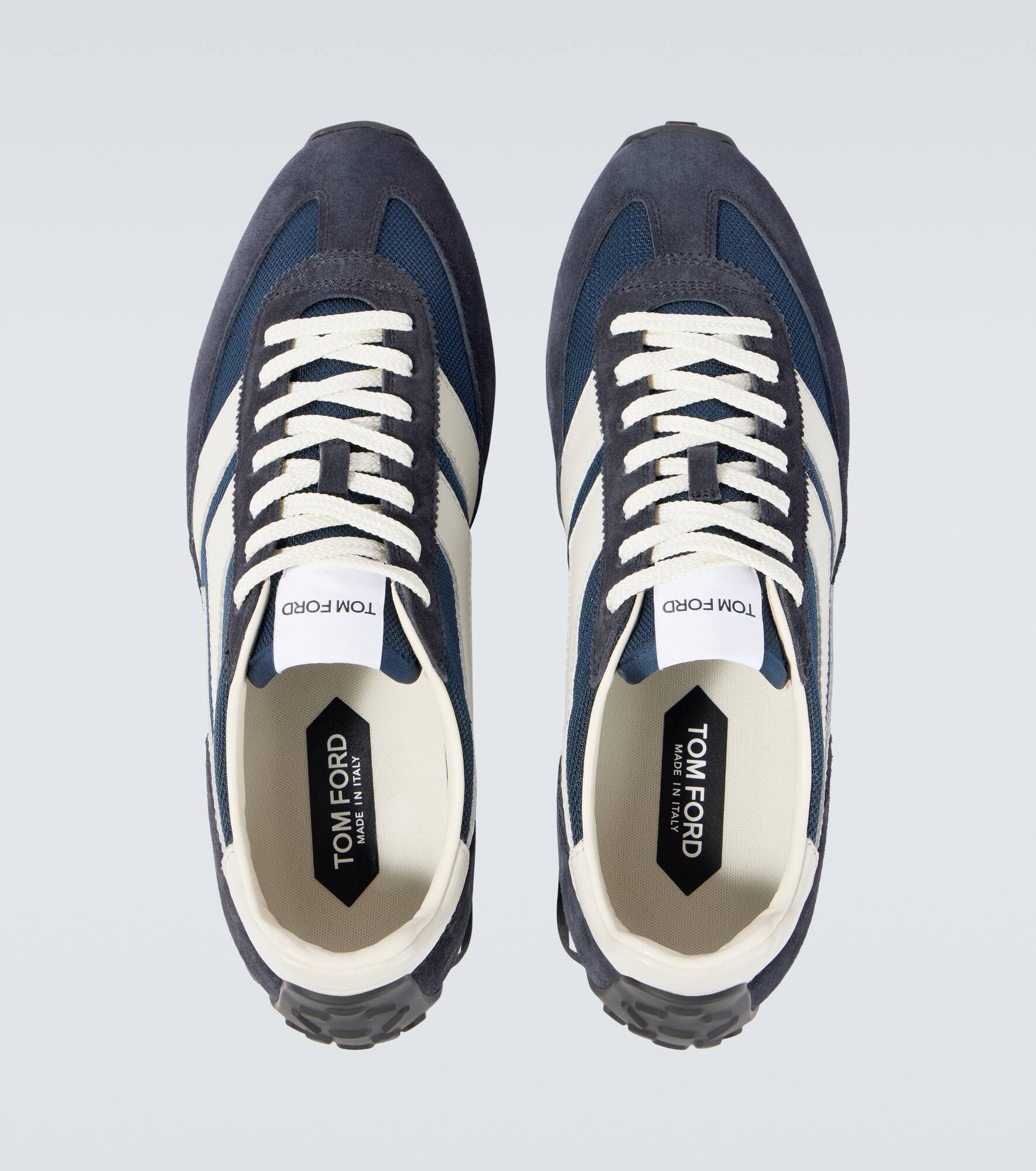 Mick suede-trimmed sneakers - 4