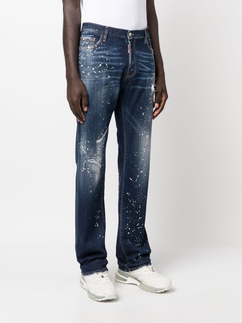 Twimphony paint-splatter straight-leg jeans - 3